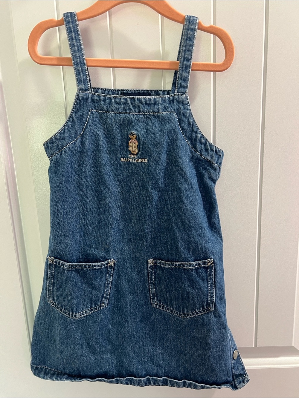 Ralph Lauren Girls' Denim Pinafore Dress - Blue vintage!